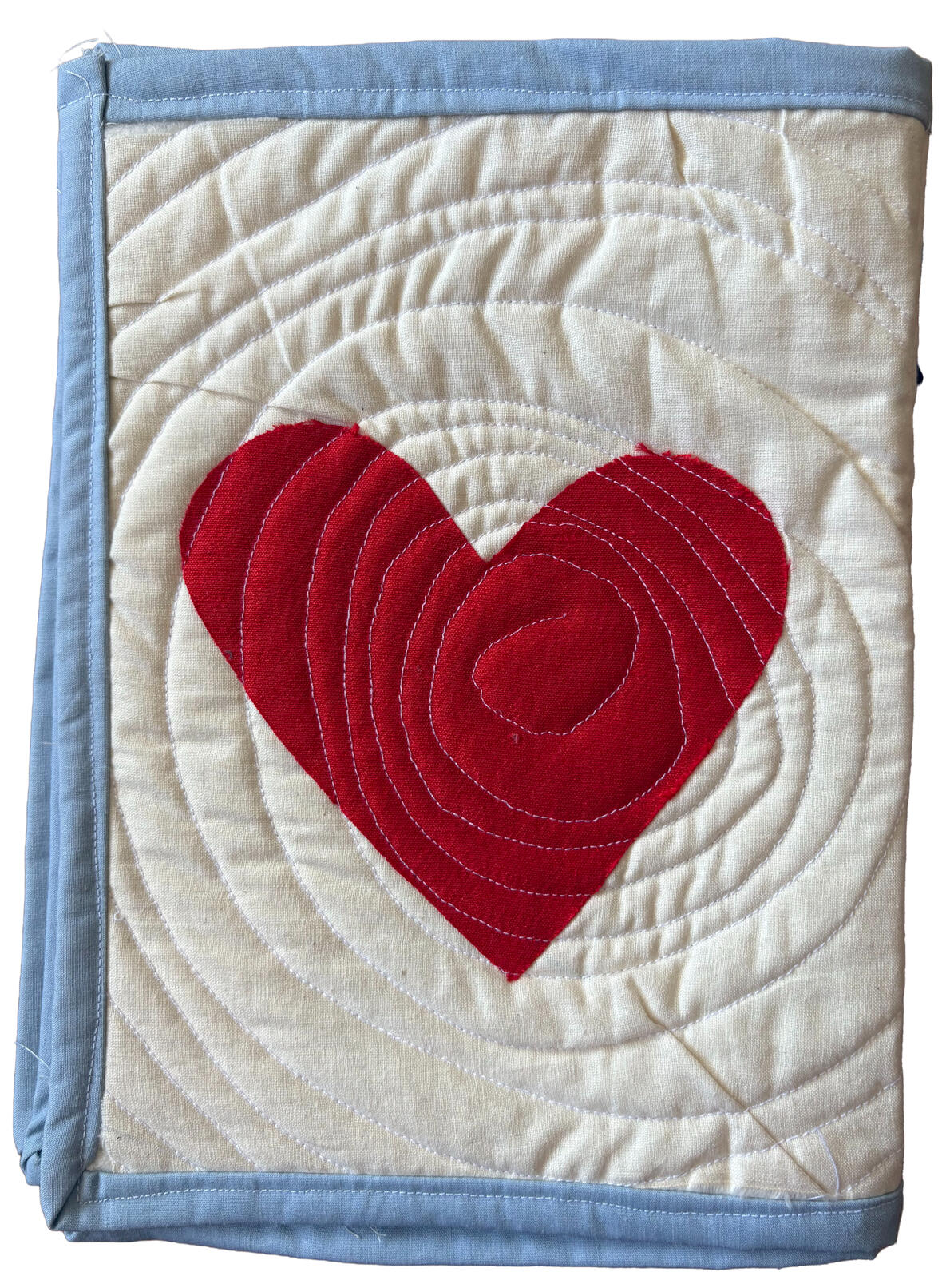 What will it take?, machine quilted cotton book (back cover), 8"x12", 2026.