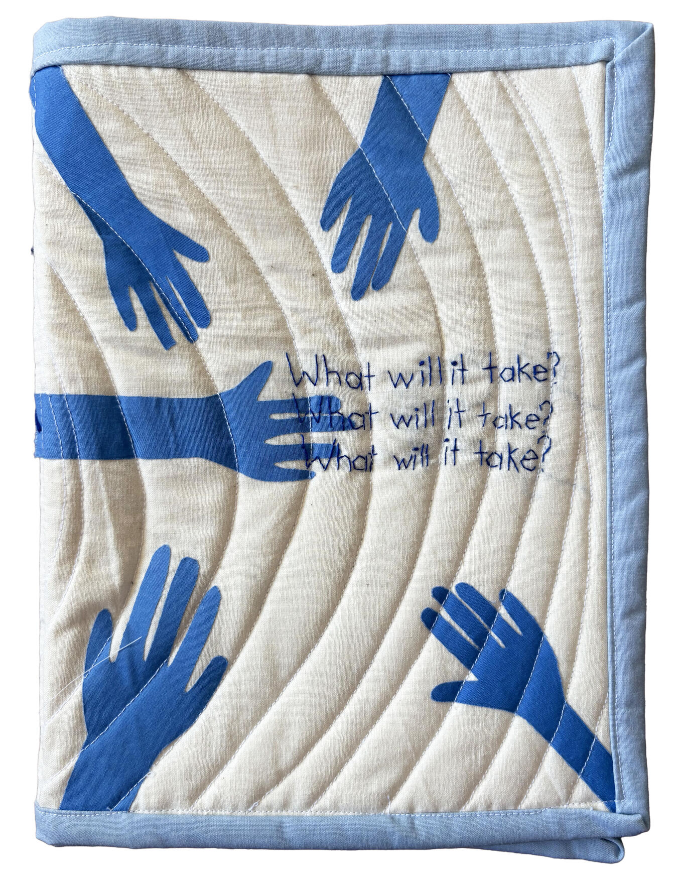 Double Wedding Ring Quilt made in collaboration with Ethan Huelskamp, quilted cotton, 96"x90, 2025